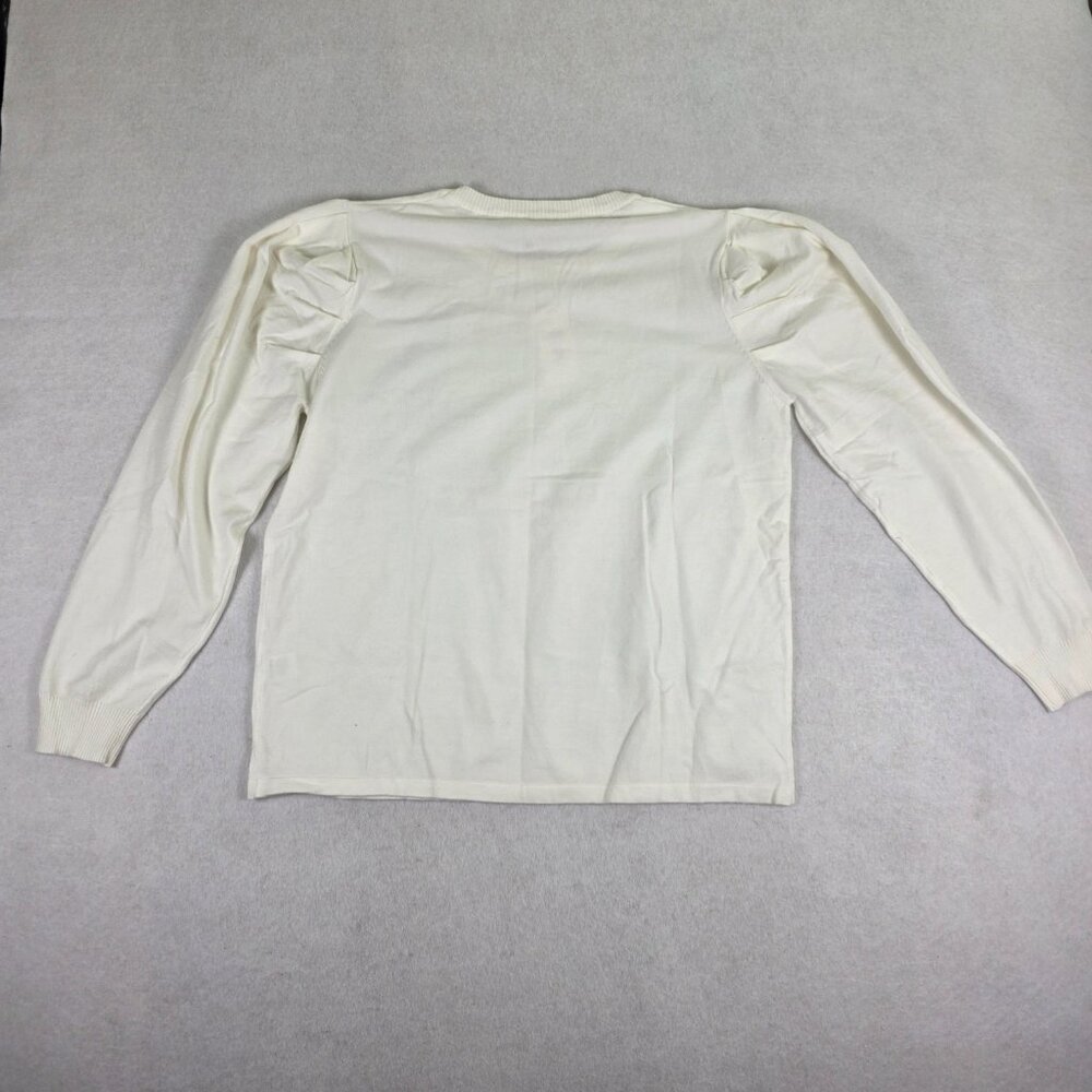 OTT Cream Puff‎ Sleeve Knit Top 1X NWT Sweater - Picture 6 of 7